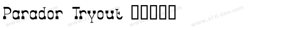 Parador Tryout字体转换
